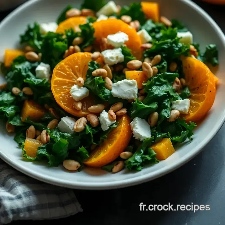 Salade De Chou Kale Aux Agrumes Et Noix presentation