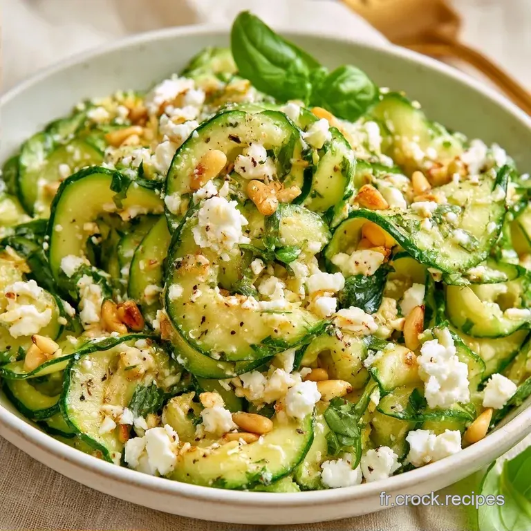 Salade de Courgettes Crues &agrave; la Feta
