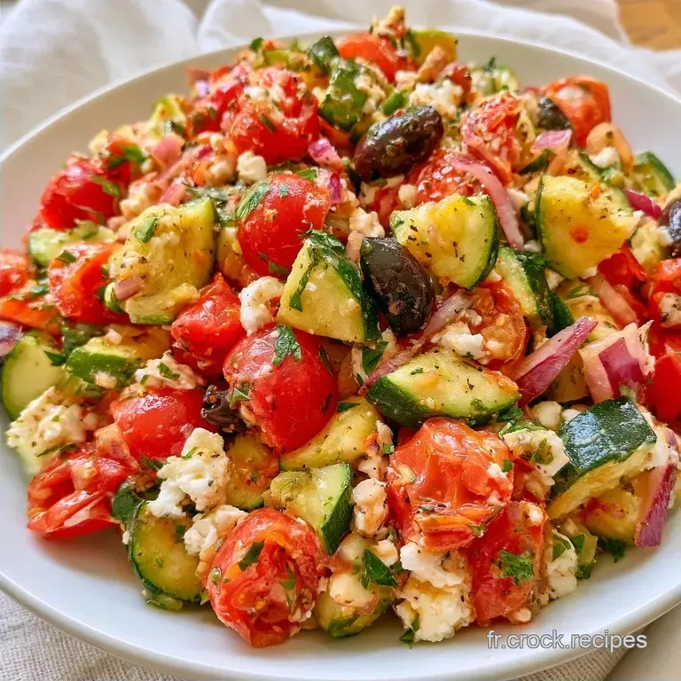 Salade de Courgettes &agrave; la Feta et Tomates Cerises