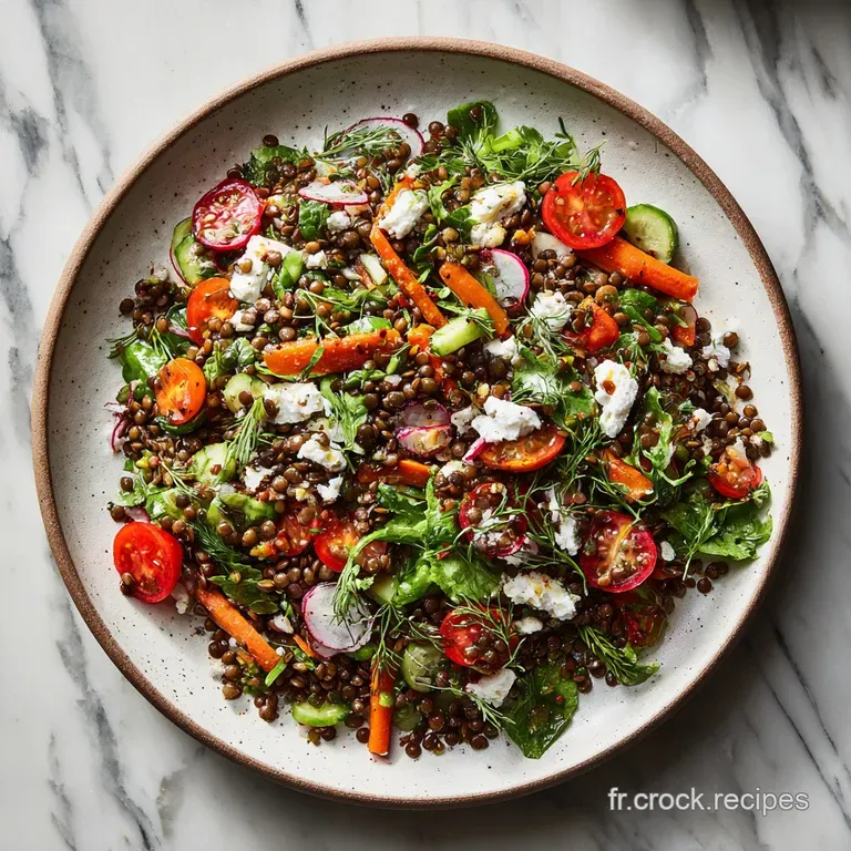 Lentilles en Salade Vinaigrette Croquante