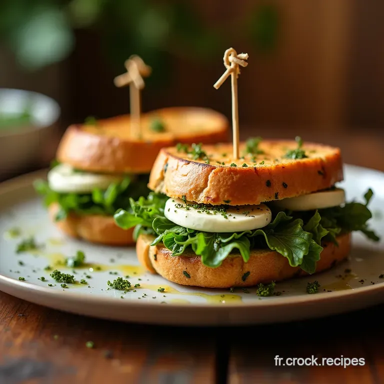 Le Verdoyant Gourmand Sandwich Rustique Au Pesto Maison &Eacute;pinards Frais Et Mozzarella Fondante presentation