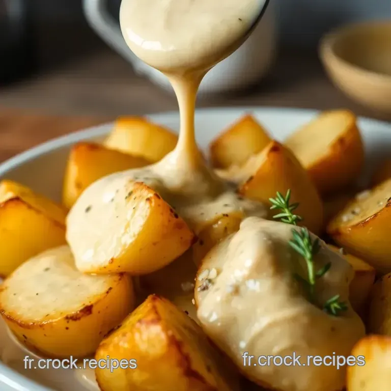 Sauce Cr&eacute;meuse Aux Herbes Pour Pommes De Terre Au Four presentation