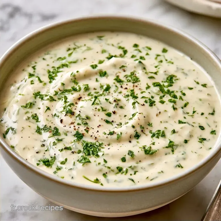 Sauce cr&eacute;meuse aux herbes maison