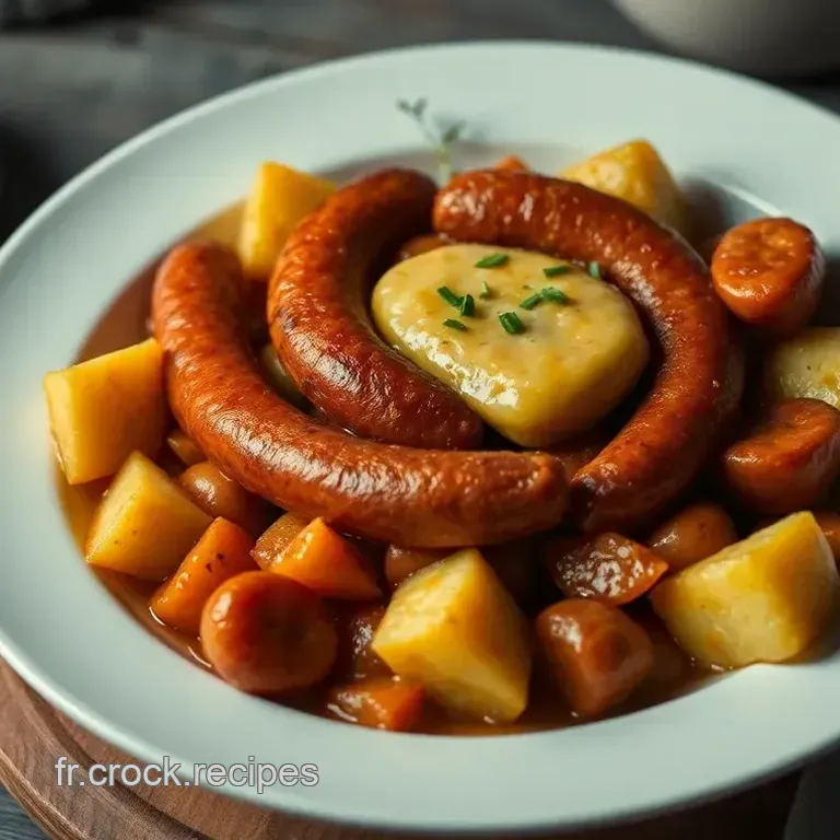 Saucisse Fum&eacute;e &agrave; la Moutarde et Pommes de Terre Saut&eacute;es