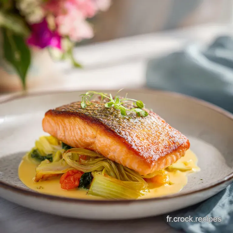 Saumon Poireaux Croustillants: C&oelig;ur Fondant