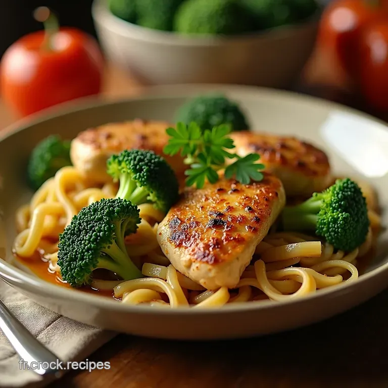 Saut De Poulet Et Brocoli &Agrave; La Fran&ccedil;aise presentation