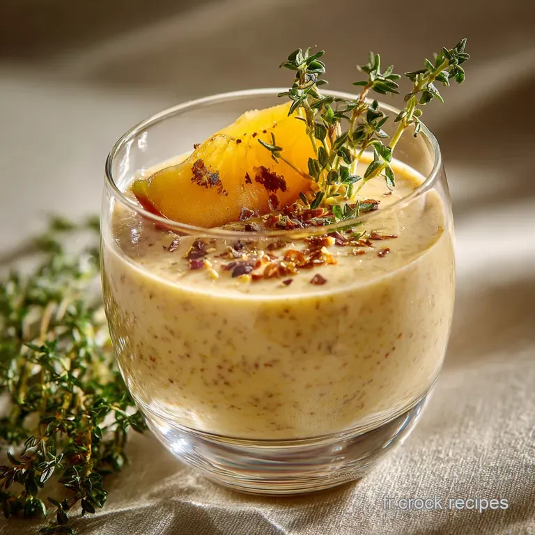 Smoothie ensoleill&eacute; Abricot Banane Givr&eacute;e et &Eacute;clat de Thym de Provence