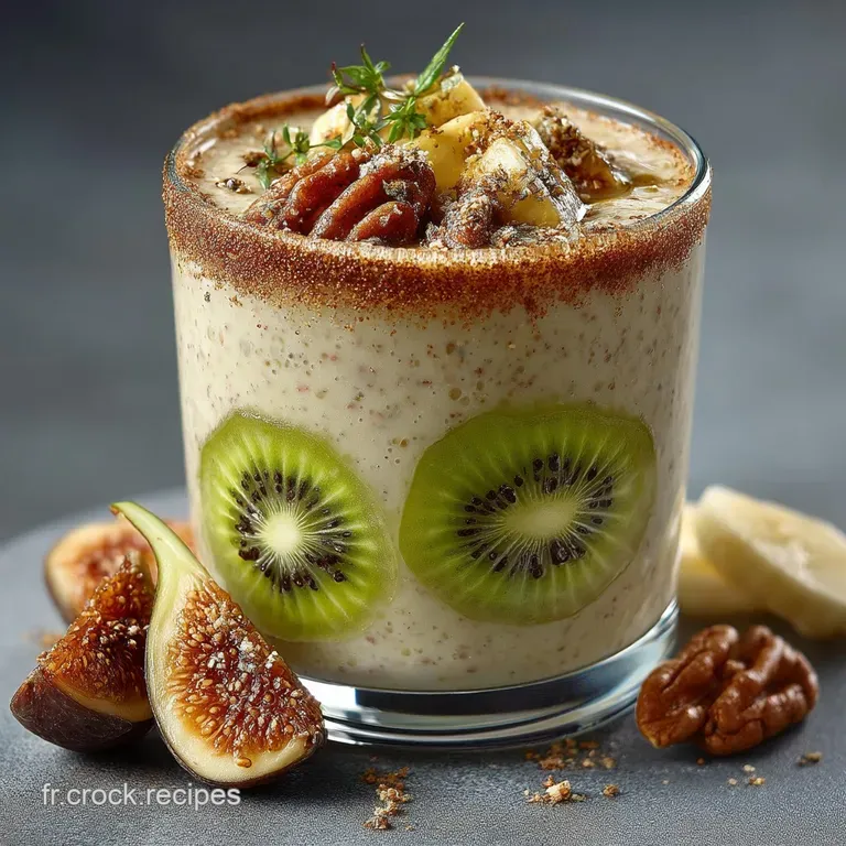 Le Rayon De Soleil Tropical Smoothie Antioxydant Banane Kiwi Ananas presentation