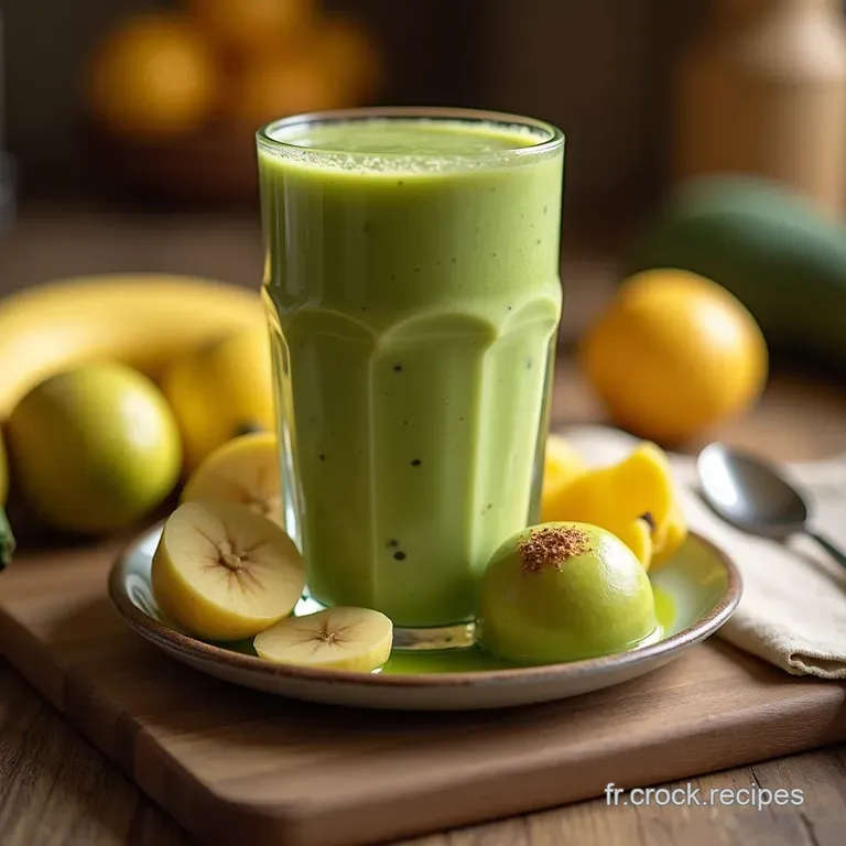 Le Vert Vif Smoothie Pommebanane &Eacute;pinards Douceur Et &Eacute;nergie Garantis presentation