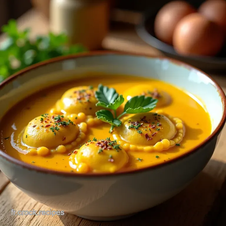 Soupe Aux Raviolis Au Curry Fusion Gourmande presentation