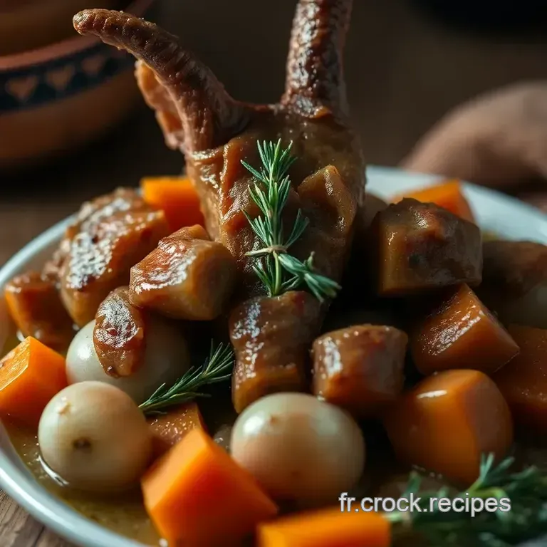 Souris D&rsquo;agneau Confites Aux Herbes De Provence presentation