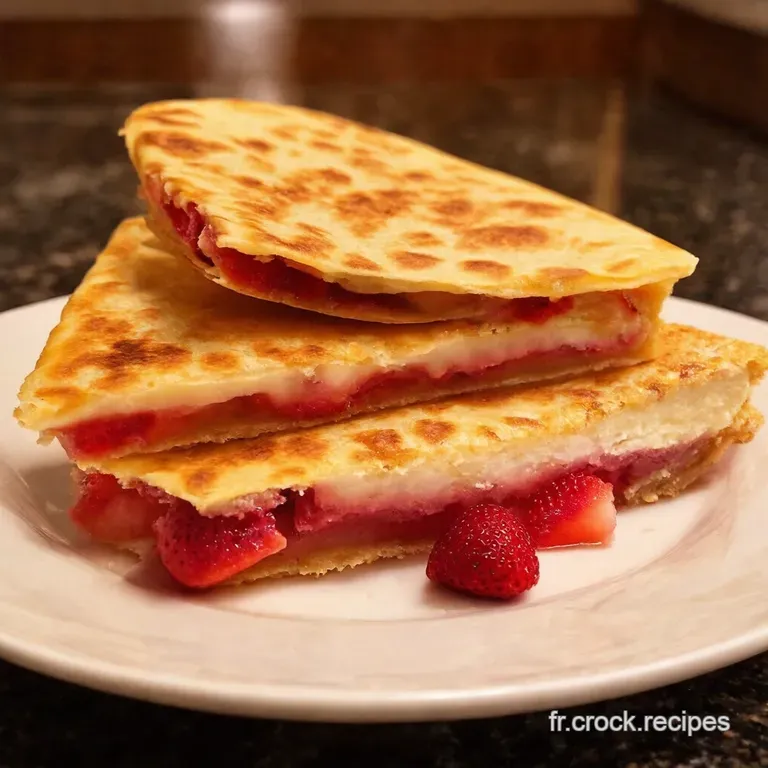 Strawberry Cheesecake Quesadillas Un D&eacute;lice Express presentation