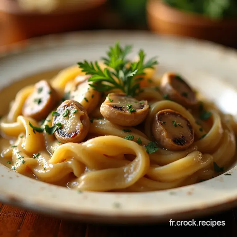 Stroganoff De Champignons Revigorant Riz Complet presentation