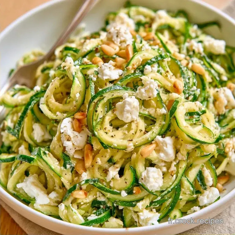 Tagliatelles De Courgettes Salade &agrave; la Feta