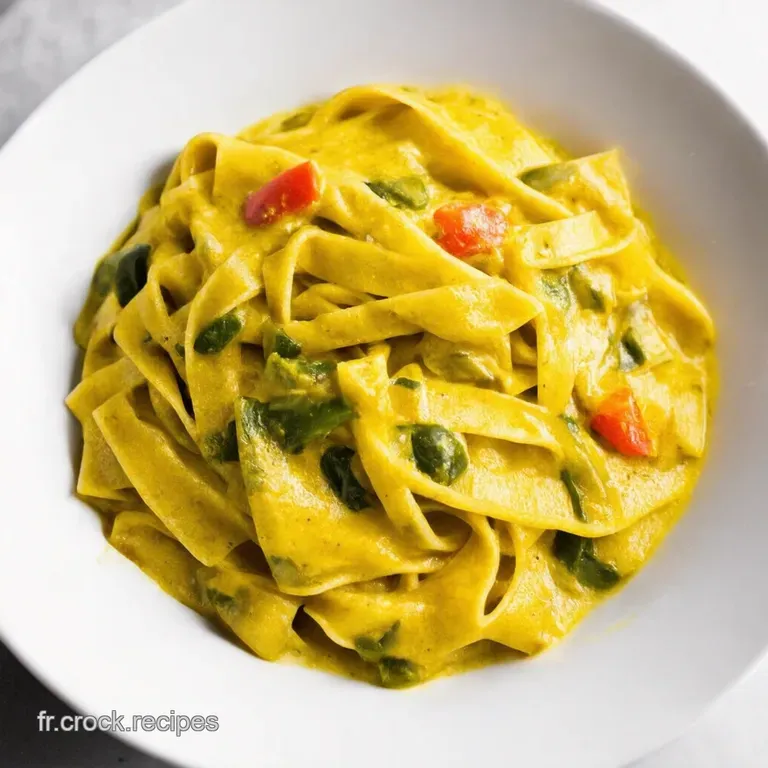 Tagliatelles de L&eacute;gumes &agrave; la Cr&egrave;me et au Curry