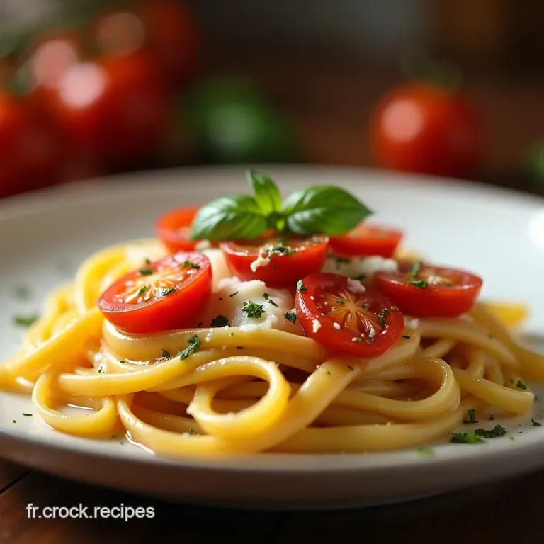 Tagliatelles Du Terroir Cr&eacute;meux De Poireau Tomates Confites Et Parmesan Affin&eacute; presentation