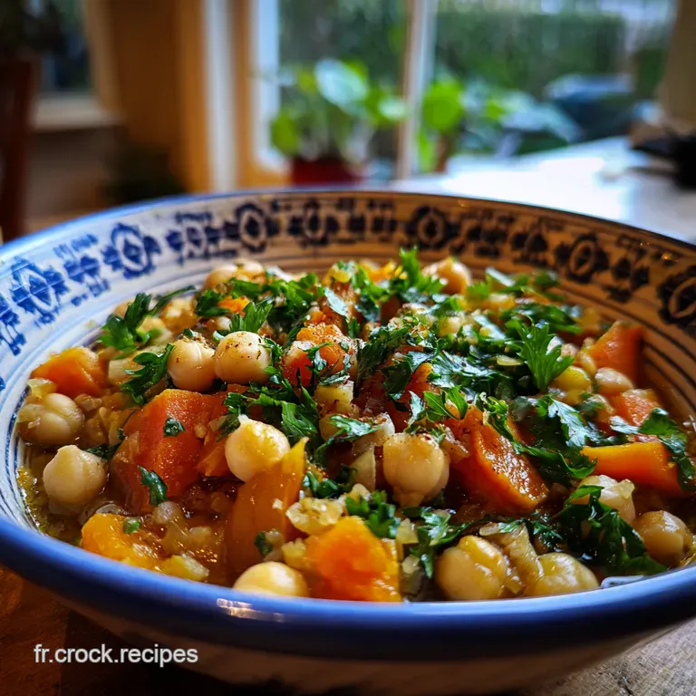 Tajine Dhiver Aux Pois Chiches Patates Douces Et Citron Confit presentation