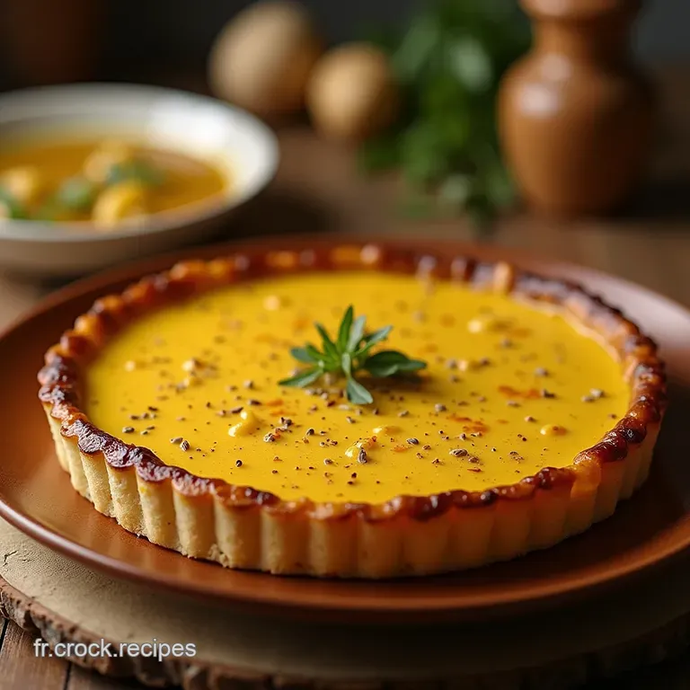 La Tarte &Agrave; La Citrouille Traditionnelle P&acirc;te Bris&eacute;e Maison Et Garniture Velout&eacute;e Aux &Eacute;pices presentation