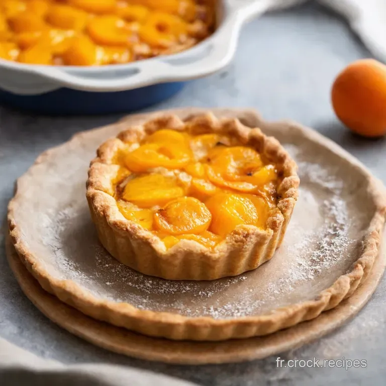 Tarte Aux Abricots Et Cr&egrave;me Damande &Agrave; La Verveine presentation