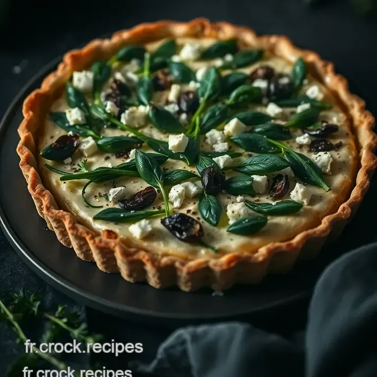 Tarte Aux &Eacute;pinards Fresques Et Fromage De Ch&egrave;vre presentation