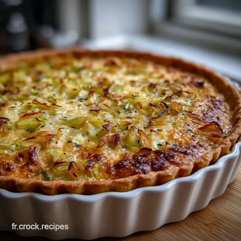 Tarte aux poireaux : Fondante et R&eacute;confortante