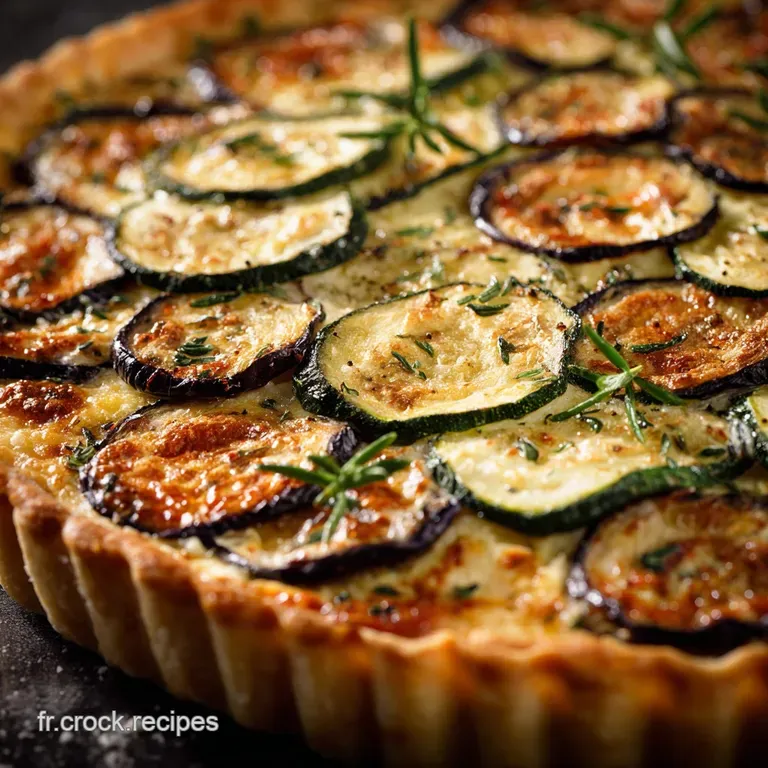 Tarte L&eacute;g&egrave;re Aux Courgettes Et Aubergines Le Go&ucirc;t Du Soleil Sans Complexe presentation