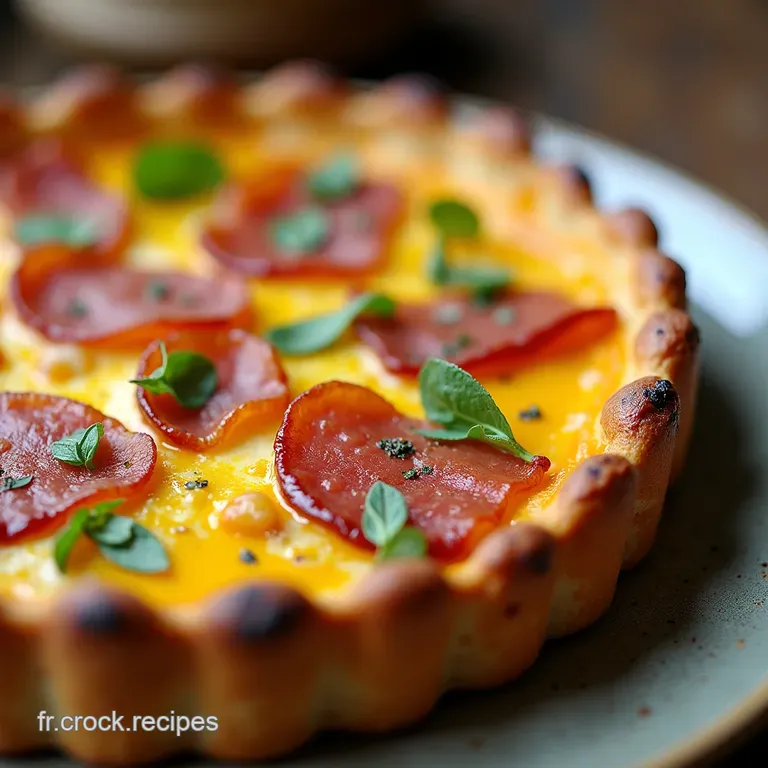La Tarte Montagnarde Express Rustique &agrave; la Raclette Jambon et Pommes de Terre
