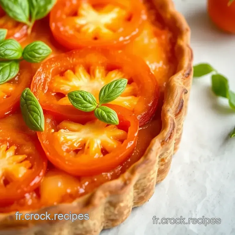 Tarte Soleil &Agrave; La Tomate Et &Agrave; La Moutarde De Dijon presentation