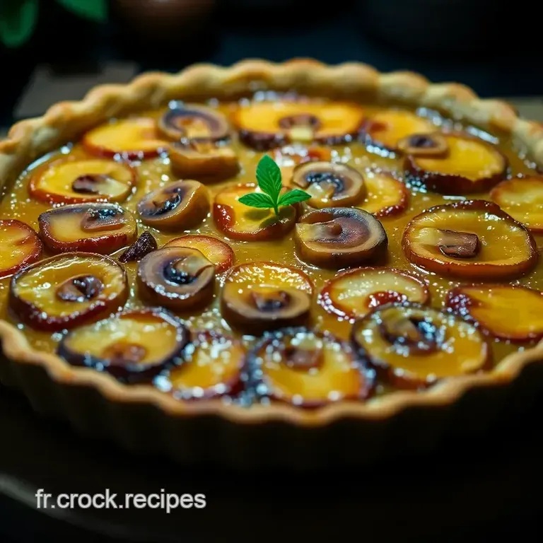Tarte Tatin Aux Champignons Sauvages Et Thym Frais presentation