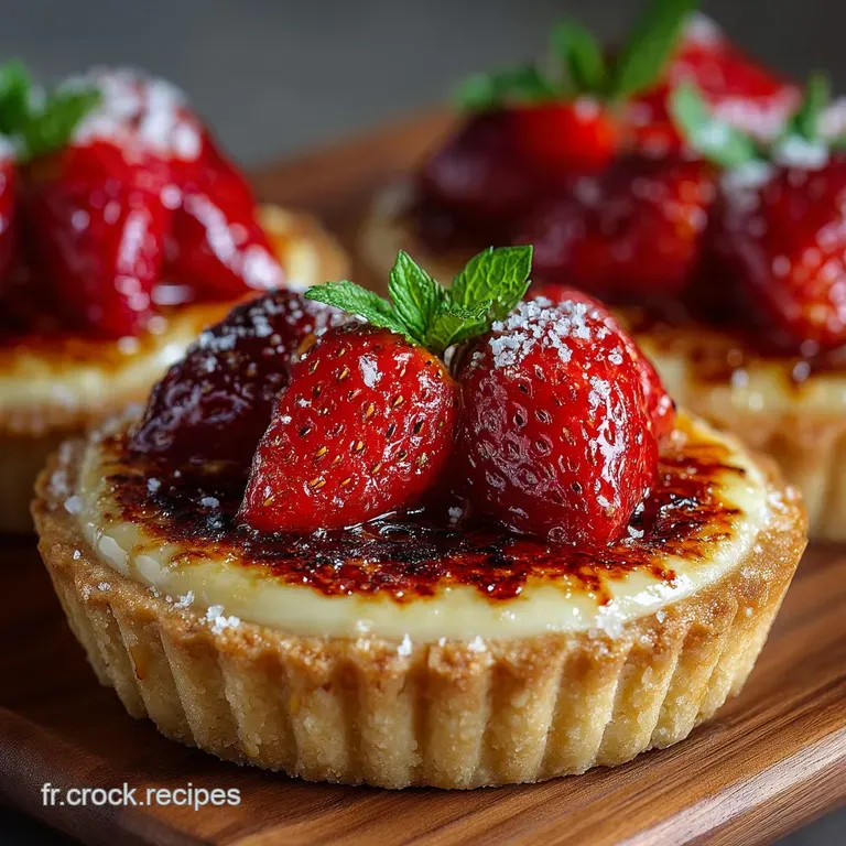 Les Tartelettes Joie de Vivre Cr&egrave;me Br&ucirc;l&eacute;e et Fraises d&Eacute;t&eacute;