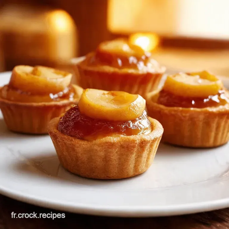 Upsidedown Caramelized Apple Lavender Tartlets presentation