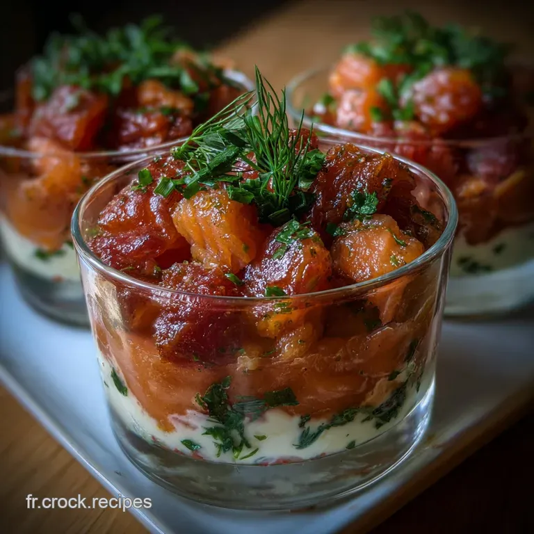 Verrine Ap&eacute;ritive L&eacute;g&egrave;re Et Raffin&eacute;e Au Saumon