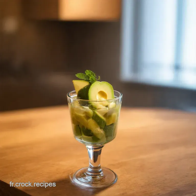 Verrines Ap&eacute;ritives Truite Fum&eacute;e Avocat Et Pomme Verte presentation