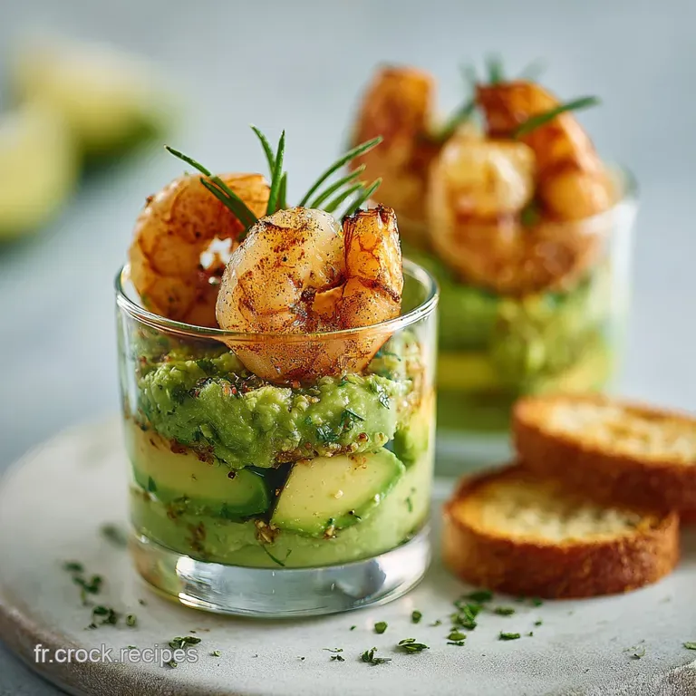 Verrines Avocat-Crevettes : Fra&icirc;cheur et &Eacute;l&eacute;gance