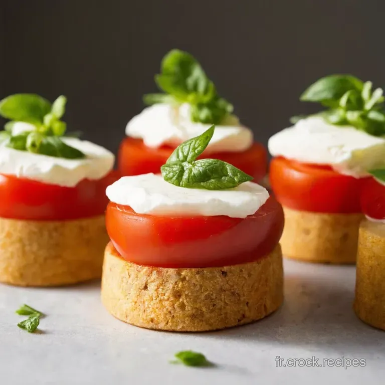 Verrines ensoleill&eacute;es &agrave; la Caprese revisit&eacute;e