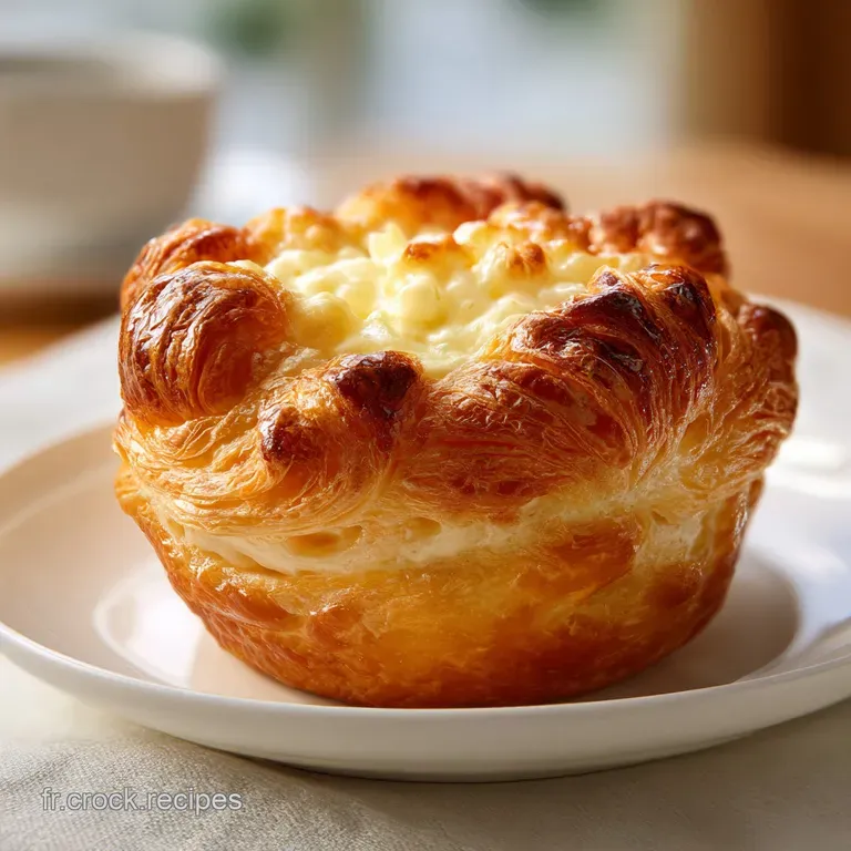 A vol-au-vent filled with creamy chicken & mushrooms, garnished with fresh parsley, beautifully plated on white porcelain.