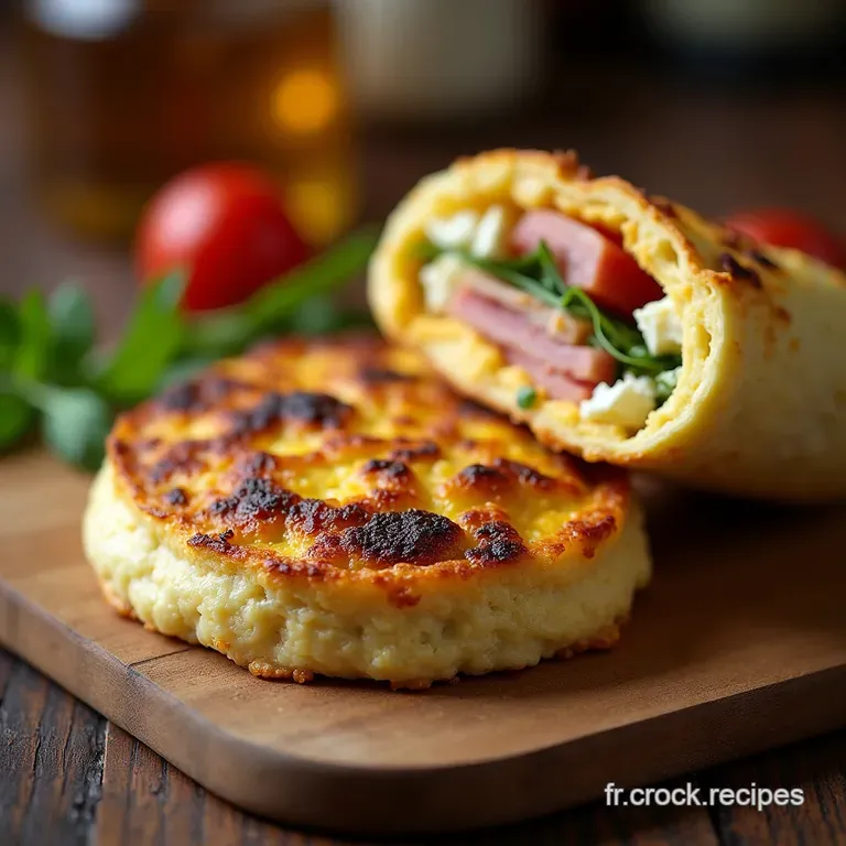 Le Wrap Rustique Quiche Moelleuse Au Bacon Croustillant Et Ch&egrave;vre Doux presentation